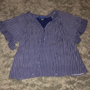 Francesca’s Blue Striped Top